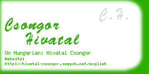 csongor hivatal business card